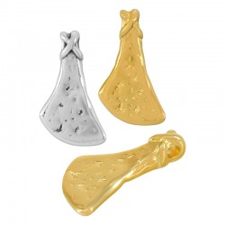 Colgante de Zamak con Hacha Martillado 46 x 27 Mm/4 mm Ø 2,7 mm