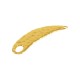 Zamak Organic Pendant Tooth Hammered 17x68mm