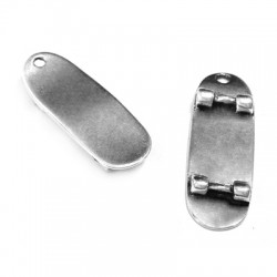 Pendentif Planche à Roulettes en Métal/Zamak 30x10mm (Ø 1.9m)