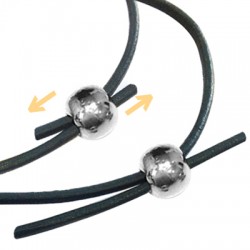 Brass Bead with Rubber Tube 6mm Ø1mm
