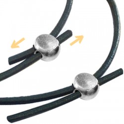 Brass Round Clasp with Rubber Tube 7mm/10mm Ø1.8mm