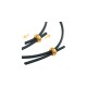 Brass Rondelle with Rubber Tube 8x4mm Ø2.2mm