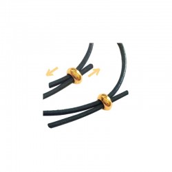 Brass Rondelle with Rubber Tube 8x4mm Ø2.2mm