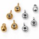 Chiusura Nodo Scorsoio in Metallo Ottone con Caucciu' 5x4mm (Ø 1.2mm) ed Anellino
