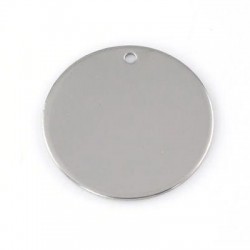 78010347 Étiquette Ronde en Laiton Vierge 30 mm Ø1.9 mm