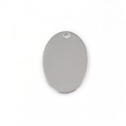 78010349 Brass Oval Tag Blank 16x21mm Ø1.9mm