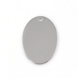 Étiquette Ovale en Laiton Vierge 21 x 29 mm Ø 1.9 mm