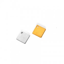 Colgante de Metal Latón Chapa Rombo 10mm (Ø1.4mm)