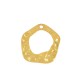 Brass Charm Irregular Hammered 17mm