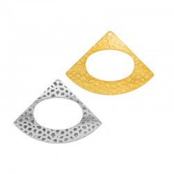 Pendentif en Laiton Triangulaire Martelé 36 mm