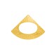 Colgante de Latón Triangular Martillado 36 mm
