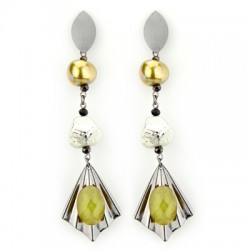 Pendentif en Laiton en Forme de Losange 27 x 35 mm