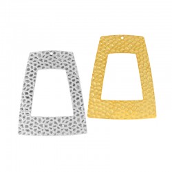 Colgante Trapezoidal de Latón Martillado 40 x 50 mm