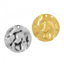 Pendentif rond Martelé en Laiton 28 mm