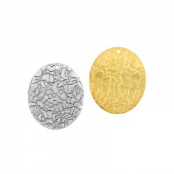Pendentif Ovale en Laiton 24 x 29 mm