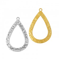 Brass Pendant Teardrop Frame 17x26mm