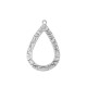 Brass Pendant Teardrop Frame 17x26mm