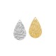 Breloque en Laiton en Forme de Goutte 12 x 18 mm