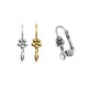 Boucle D'Oreille en Laiton en Forme de Fleur 9.5 x 18 mm
