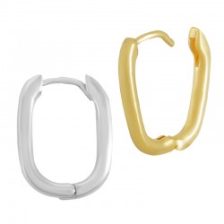 Orecchino Rettangolare in Ottone 14X18 Mm/2.4 mm