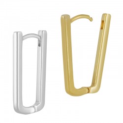 Boucle D'Oreille Rectangulaire en Laiton 11 x 21 mm/2 mm