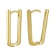 Orecchino Rettangolare in Ottone 11X21 Mm/2 mm