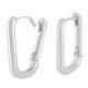 Boucle D'Oreille Rectangulaire en Laiton 12 x 17 Mm/2.2 mm