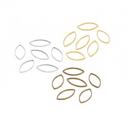 Cadre Ovale fin en Laiton 4 x 8 Mm/0.8 mm