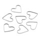 Brass Thin Frame Heart 7x8mm/0.8mm