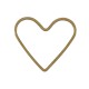 Brass Thin Frame Heart 7x8mm/0.8mm