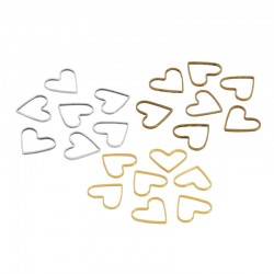 Brass Thin Frame Heart 10x11mm/0.8mm