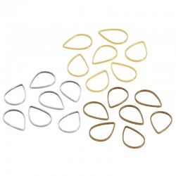 Cadre fin en Laiton en Forme de Goutte 9 x 13 Mm/0.8 mm
