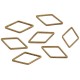 Brass Connector Rhombus 7x14mm/0.8mm