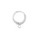 Brass Earring Hoop with Loop 13mm
