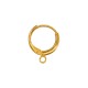 Brass Earring Hoop with Loop 13mm