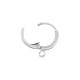 Brass Earring Hoop with Loop 13mm