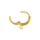 Brass Earring Hoop with Loop 13mm