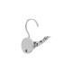 Brass Earring Round with Loop 11x19mm