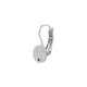 Brass Earring Round with Loop 11x19mm