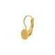 Brass Earring Round with Loop 11x19mm