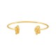 Brass Bracelet with 2 Knots 65mm