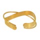 Pulsera de Latón Doble Martillada 61 mm