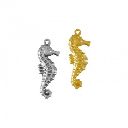 Pendentif en Laiton Hippocampe 9 x 27 mm