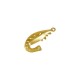 Brass Pendant Shrimp 13x27mm