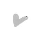 Brass Pendant Heart 24x30mm/1.2mm