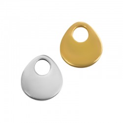 Breloque Goutte en Laiton ~6 x 7 mm/1 mm Ø2.4 mm