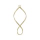 Steel Pendant Geometric Irregular 65x37mm