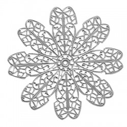 Pendente in Ottone Fiore 8 Petali (Taglio Laser) 65mm