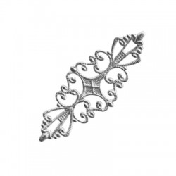 Colgante de Metal Latón Flor Filigrana (Corte Láser) 55x16mm
