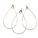 Brass Wire Earring Teardrop 26x52mm with Loop